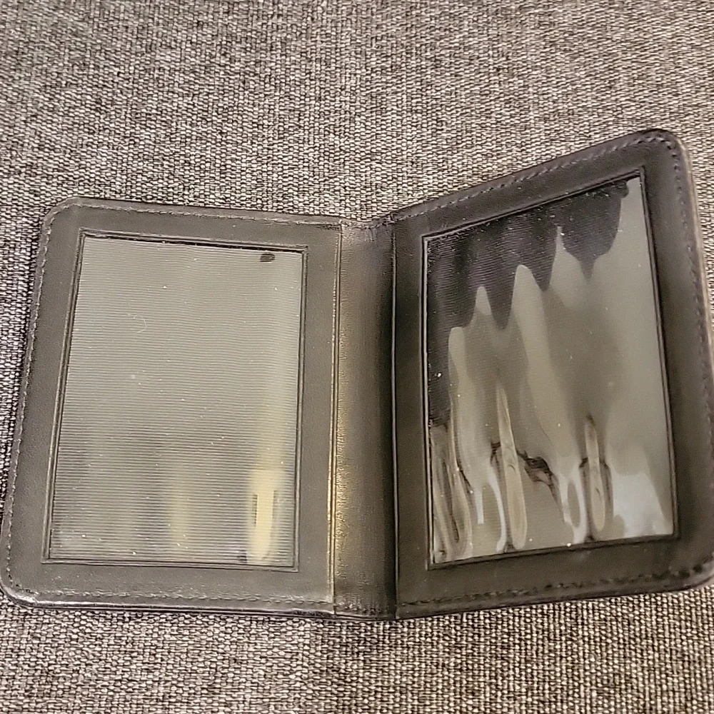 Coach Charcoal Leather Bifold Wallet Card Holder - Picture 2 of 5
